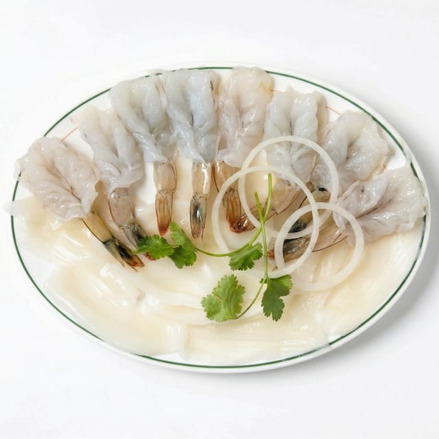 Squid & Shrimp Hot Pot/Mực & Tôm Nhúng Dấm.