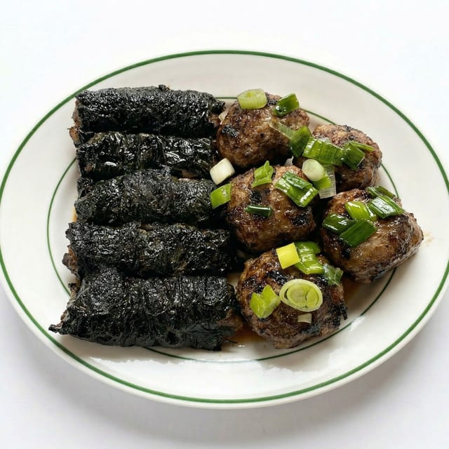 Bò Nướng Lá Lốt (5 pieces) and Bò Nướng Mỡ Chài (5 pieces).